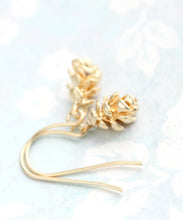 Load image into Gallery viewer, Gold Tree Cone Earrings