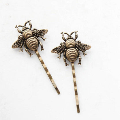 Bee Bobby Pins - Antiqued Brass
