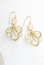 Load image into Gallery viewer, Gold Loop Earrings - Light Pink