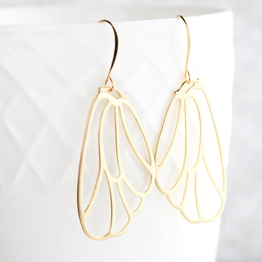 Wing Earrings - Gold