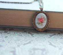 Load image into Gallery viewer, Pink Tea Rose Necklace
