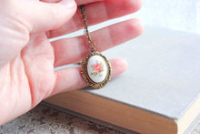 Load image into Gallery viewer, Pink Tea Rose Necklace