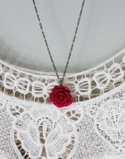 Red Rose Necklace