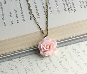 Pink Rose Necklace
