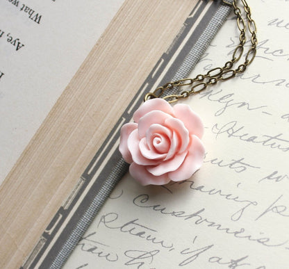 Pink Rose Necklace