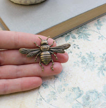 Load image into Gallery viewer, Bee Brooch - Antique Brass