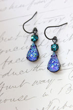 Load image into Gallery viewer, Cobalt Blue Vintage Glass Earrings