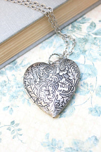 Large Heart Locket - Silver