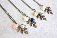 Load image into Gallery viewer, Pink Rose Charm Necklace