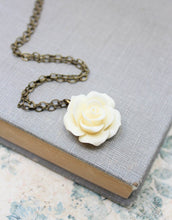 Load image into Gallery viewer, Cream Rose Necklace