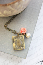 Load image into Gallery viewer, Book Locket - Coral Rose