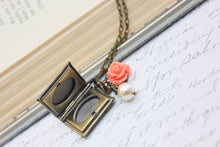 Load image into Gallery viewer, Book Locket - Coral Rose