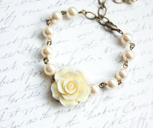 Load image into Gallery viewer, Ivory Rose Bracelet