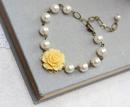 Yellow Rose Bracelet