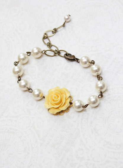 Yellow Rose Bracelet