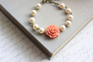 Coral Rose Bracelet