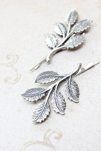 Branch Bobby Pins - Antiqued Silver (2 pin set)