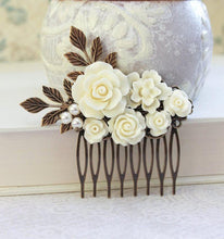 Load image into Gallery viewer, Floral Bridal Hair Comb - C2020