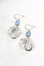 Load image into Gallery viewer, Silver Loop Earrings - Periwinkle