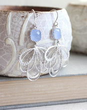 Load image into Gallery viewer, Silver Loop Earrings - Periwinkle