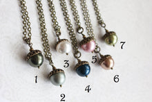 Load image into Gallery viewer, Pearl Acorn Necklace (16 Colors)