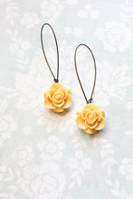 Load image into Gallery viewer, Yellow Rose Earrings