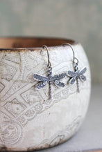 Load image into Gallery viewer, Little Dragonfly Earrings - Silver