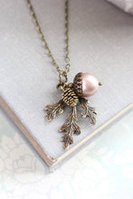 Load image into Gallery viewer, Acorn Necklace - Almond Blush