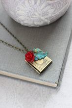 Load image into Gallery viewer, Book Locket - Red Rose