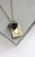 Load image into Gallery viewer, Book Locket - Black Rose