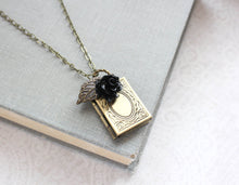Load image into Gallery viewer, Book Locket - Black Rose