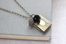 Load image into Gallery viewer, Book Locket - Black Rose