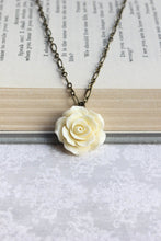 Load image into Gallery viewer, Cream Rose Necklace