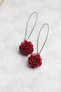 Deep Red Rose Necklace