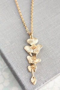 Gold Orchid Necklace