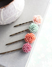Load image into Gallery viewer, Flower Bobby Pins - BP1006